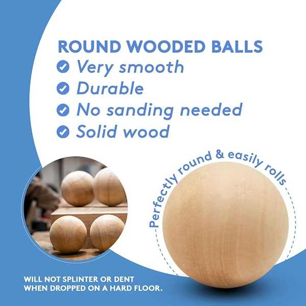 3inc wood ball features