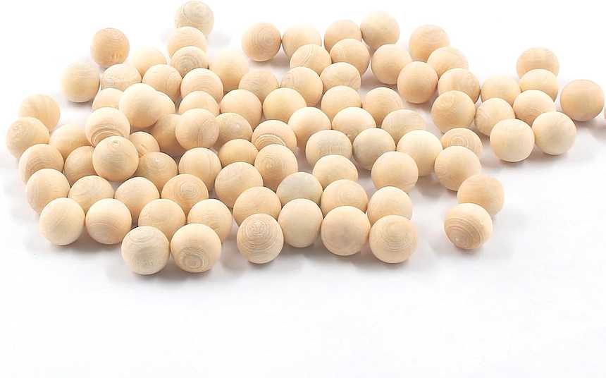 small round wooden balls for crafts