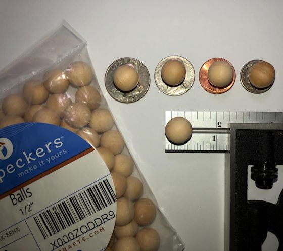 1/2" wooden balls