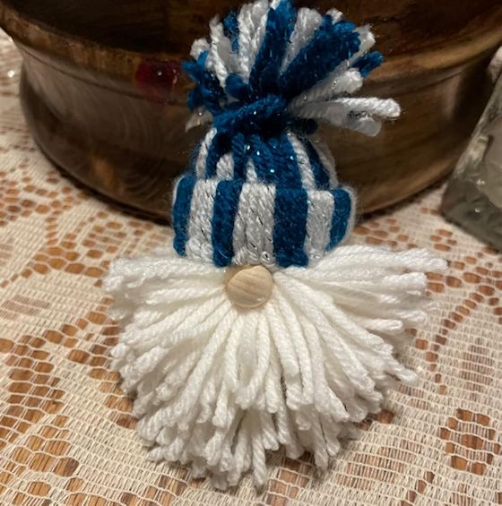 Gnome nose created with a 1/2 inch wooden ball