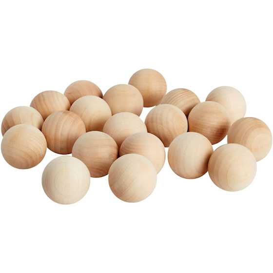 solid wood balls