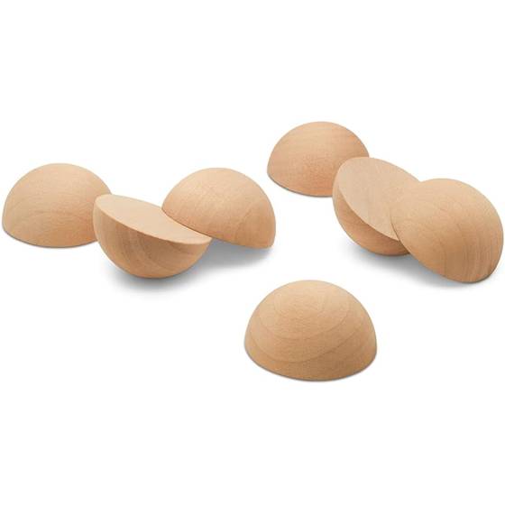 half round wooden balls