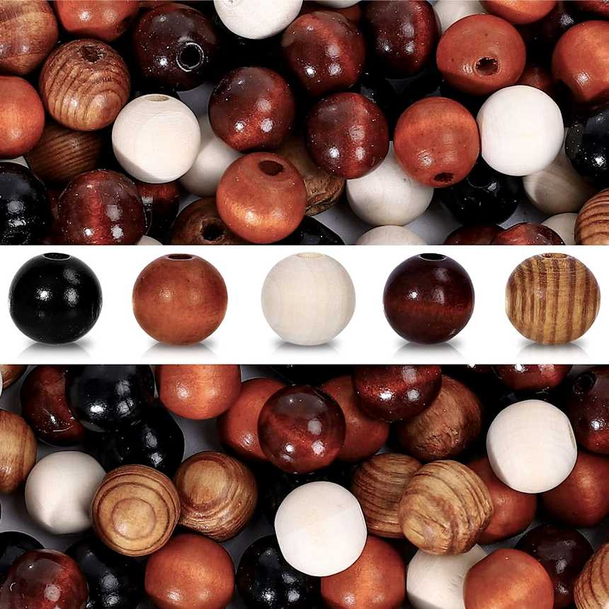 rustic wooden beads