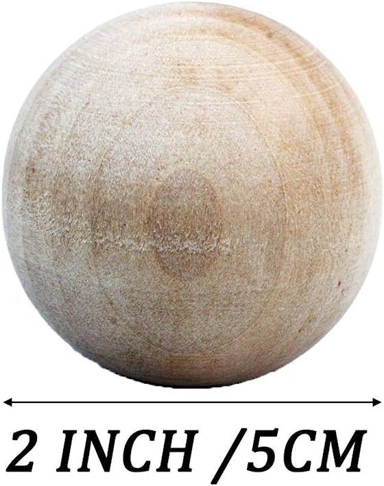 2 inch wooden balls