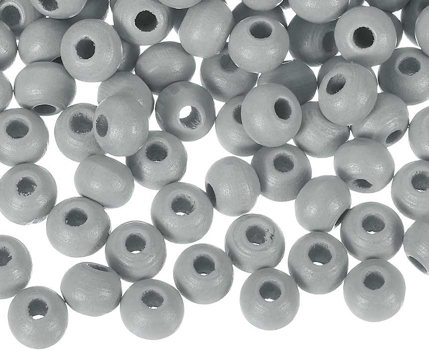 gray wooden beads