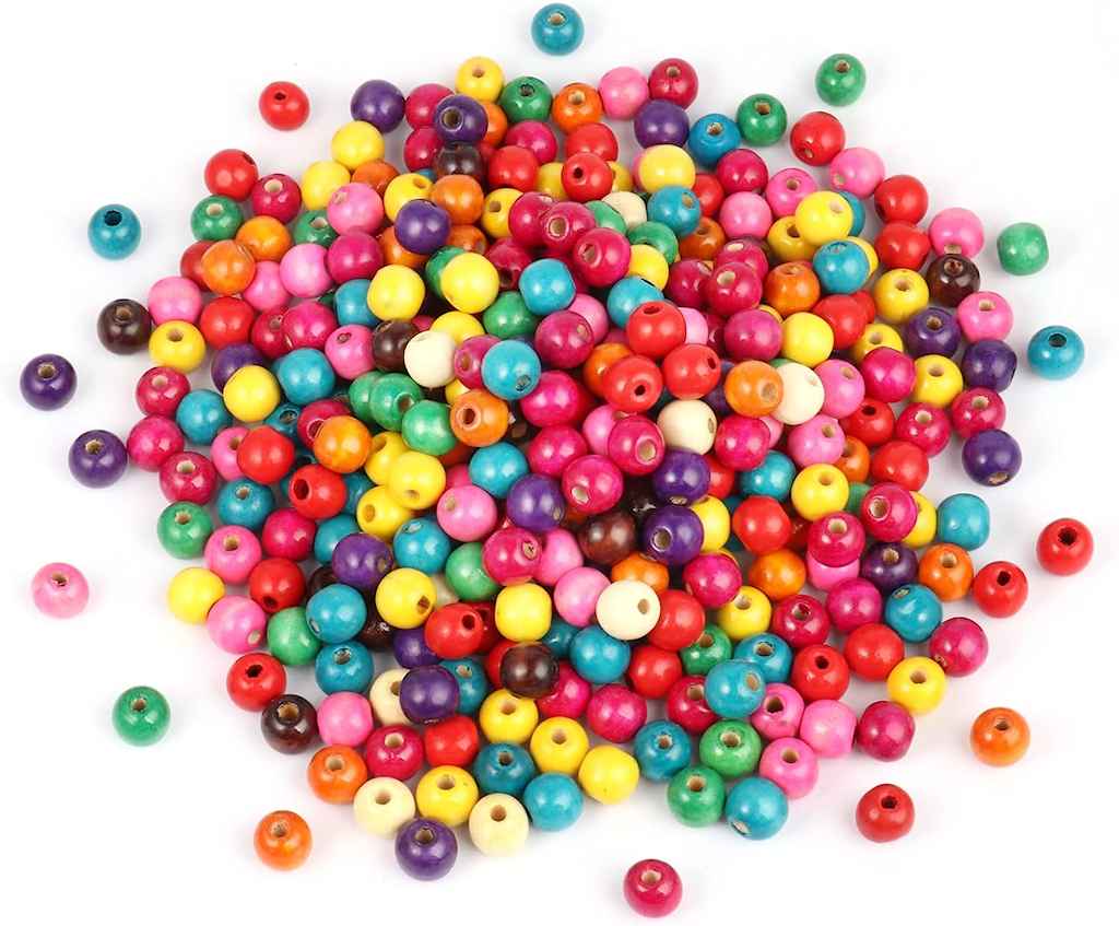 Cadikez 0.63 inch colorful wooden beads