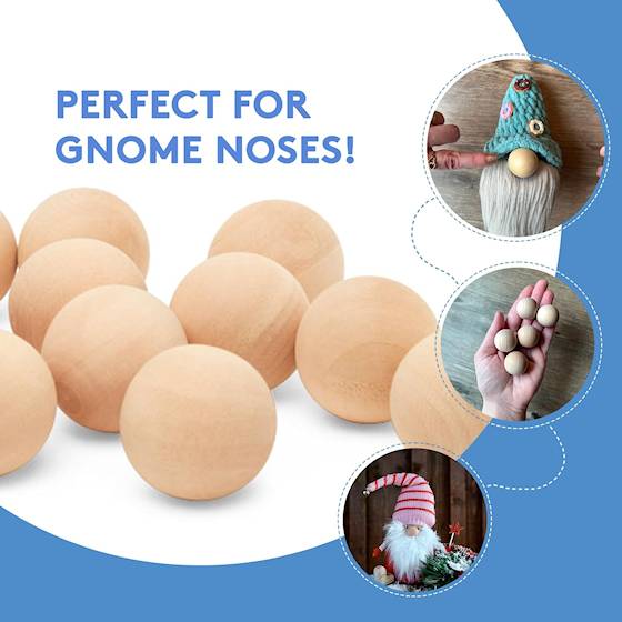 Gnome noses made with 7/8 inch wooden balls