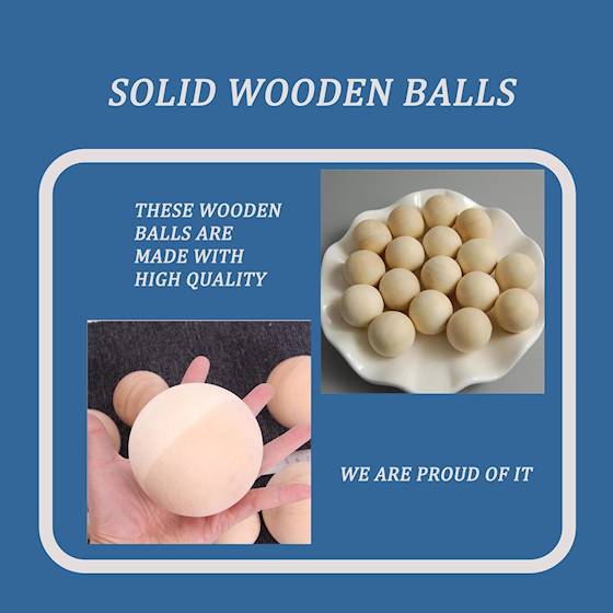 2 inch round wooden balls