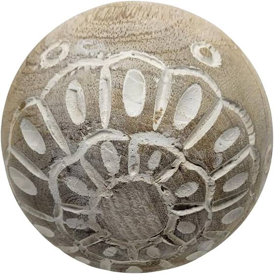 large decorative wood ball