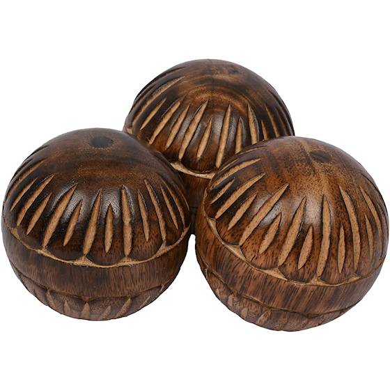 wood spheres decor