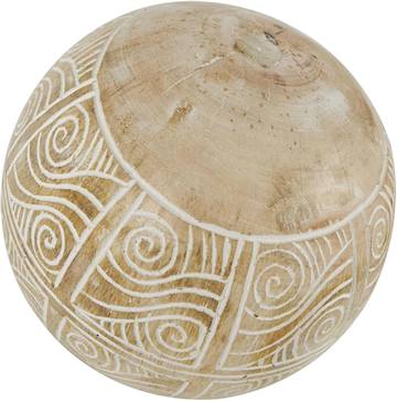 decorative carved wooden ball
