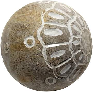 carved wood ball