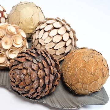 decorative wooden balls for trays