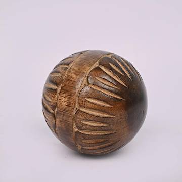 Decorative carved mango wood ball