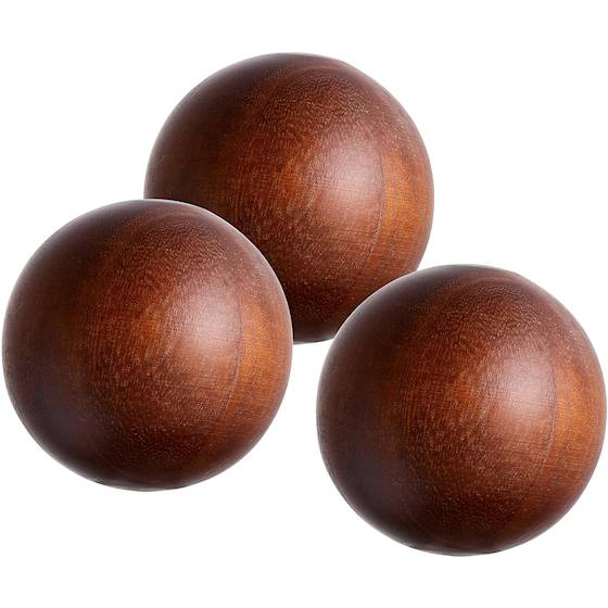 large decorative wooden balls