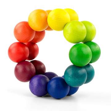 rainbow wooden spheres