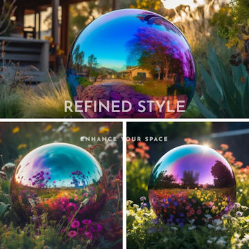 12 inch garden gazing ball