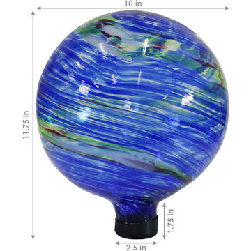 blue glass gazing ball