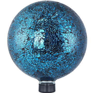 blue garden gazing ball