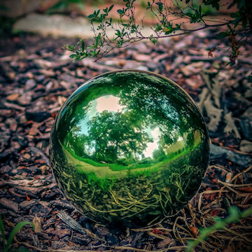 green gazing globe