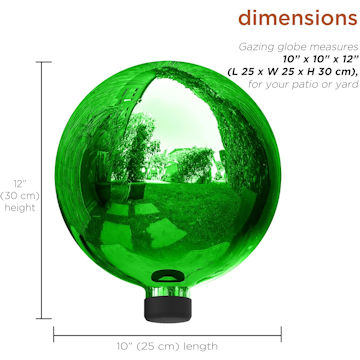 green glass gazing ball