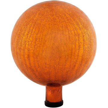 orange gazing ball