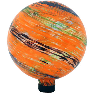 gazing ball orange