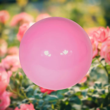 pink garden gazing ball