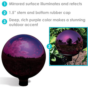 purple gazing ball