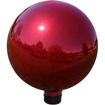 red gazing ball