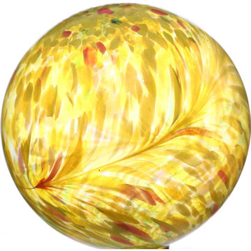 yellow gazing ball