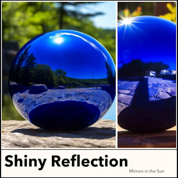 blue gazing ball
