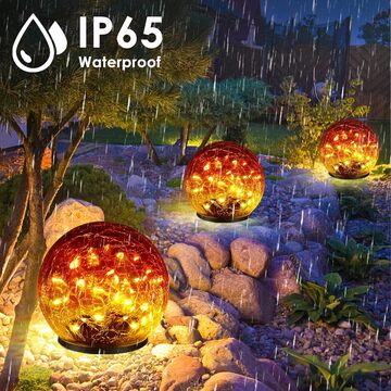red solar gazing balls